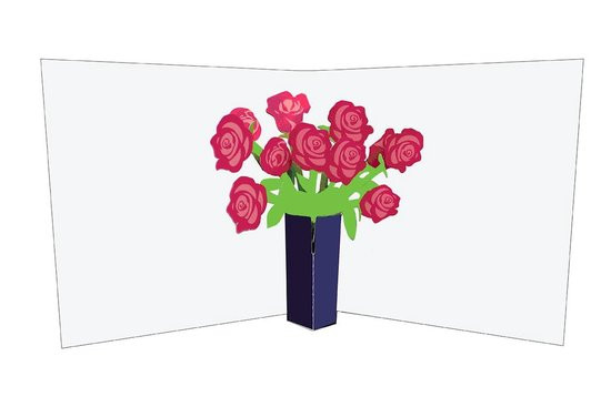 FLOWER VASES POP UP CARD