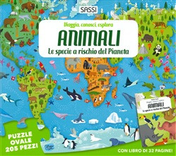 ANIMALI LE SPECIE A RISCHIO DEL PIANETA PUZZLE OVALE 205 PEZZI