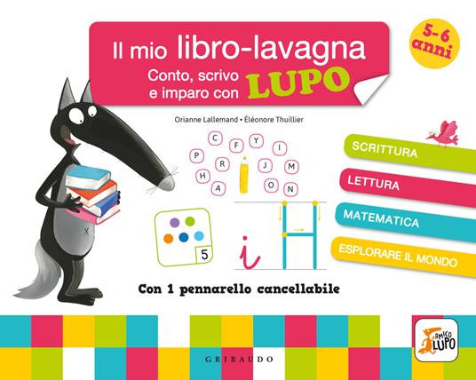 IL MIO LIBRO LAVAGNA CONTO SCRIVO E IMPARO CON LUPO