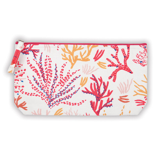 CORAL HANDMADE EMBROIDERED POUCH