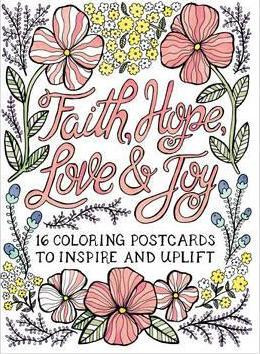 FAITH HOPE LOVE & JOY COLORING POSTCARDS