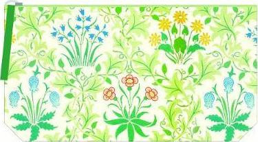 WILLIAM MORRIS CELANDINE EMBROIDERED POUCH