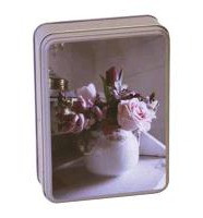 SHABBY CHIC ROSES TINNED NOTECARDS