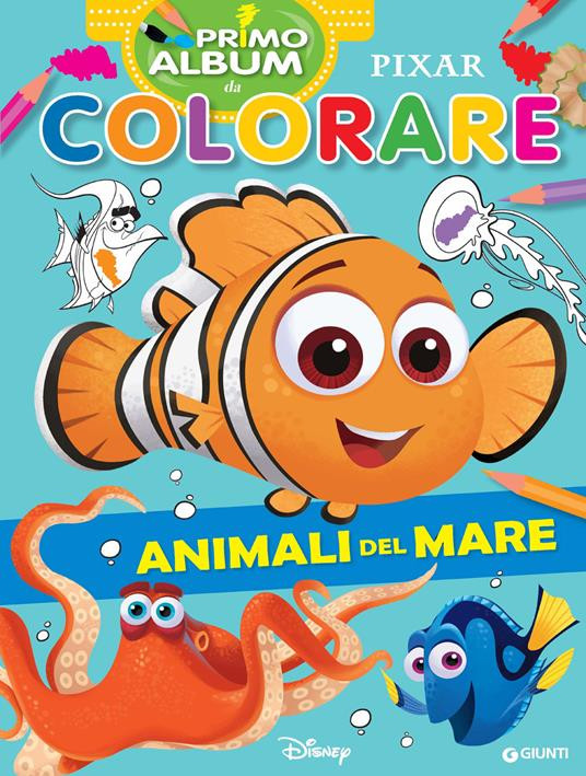 PRIMO ALBUM DA COLORARE ANIMALI DEL MARE
